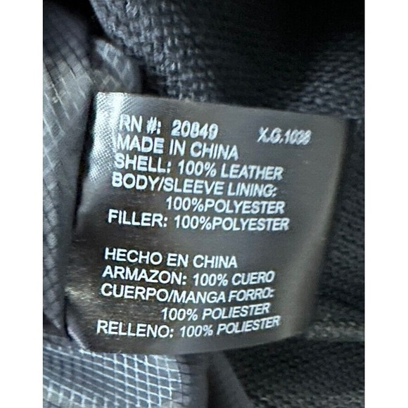 Excelled Mens Collection Black Genuine Leather Jacket Men's 2XL Pockets Flaps - Picture 8 of 10